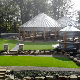 Mapleside waterfall pavilion
